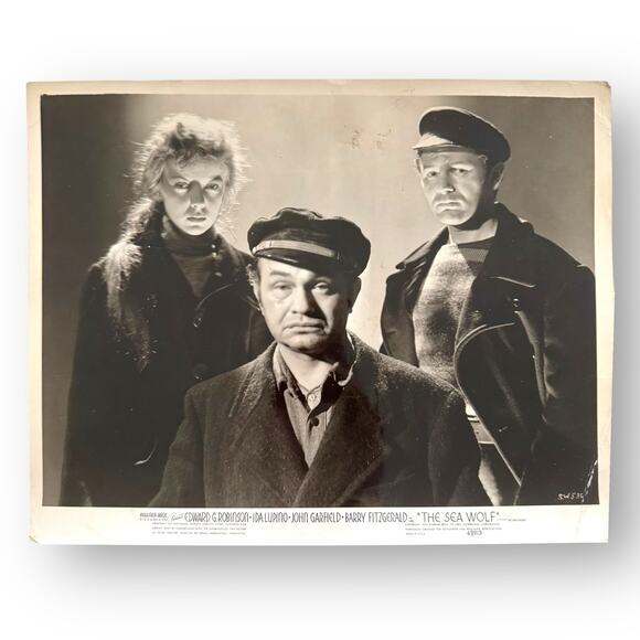8x10 Photo 1941 “The Sea Wolf” Edward G. Robinson, Ida Lupino, John Garfield - Picture 1 of 16